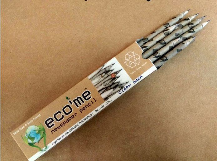 Eco-Friendly Pencils Help Recycle Old Newspapers and Save Trees