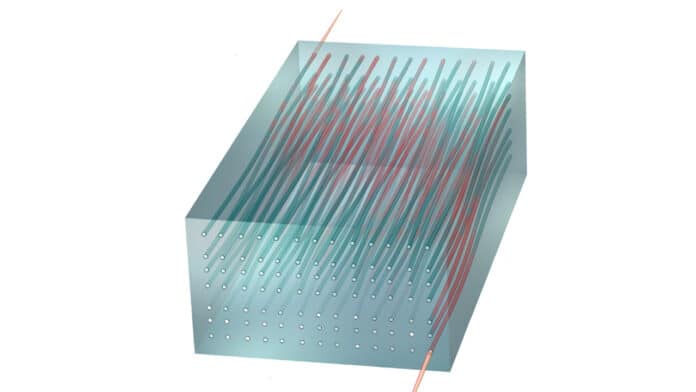 light passing through a two-dimensional waveguide array