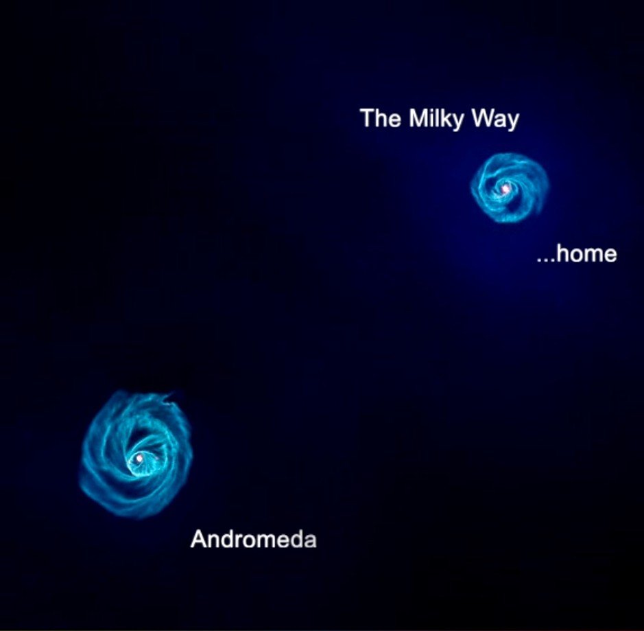 The Milky Way and Andromeda prior to the merger