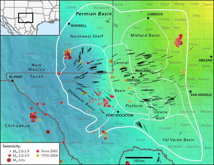 This new map of Earth’s stress field in the Permian Basin of West Texas and southeastern New Mexico could help energy companies avoid causing earthquakes associated with oil extraction.