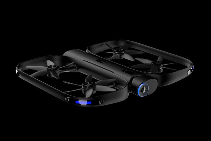 Called R1, Skydio's drone is equipped with 13 cameras that capture omnidirectional video. It launches and lands through an app — or by itself. On the app, the R1 can also be preset to certain filming and flying conditions or be controlled manually.