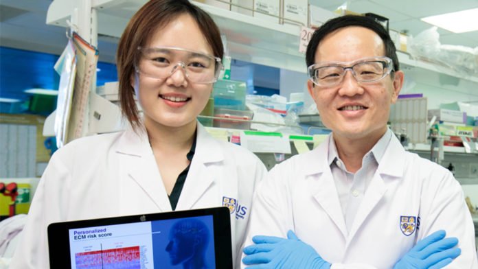 Professor Lim Chwee Teck (right) and PhD student Ms Lim Su Bin (left) from the Department of Biomedical Engineering at National University of Singapore developed a personalised risk assessment tool based on 29 novel genes to predict survival rate and treatment outcomes of early-stage lung cancer patients.