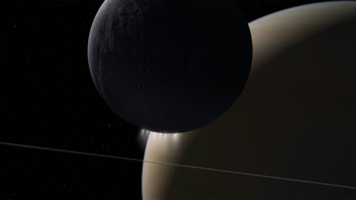 NASA’s Cassini spacecraft’s Grand Finale orbits found a powerful interaction of plasma waves moving from Saturn to its rings and its moon Enceladus. Credits: NASA/JPL-Caltech