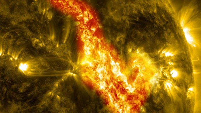 solar eruption, sun fire, sun's corona