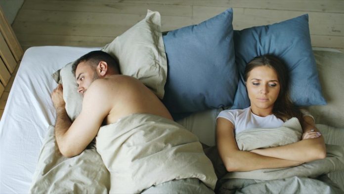 Sleepless couple, depressed spouse