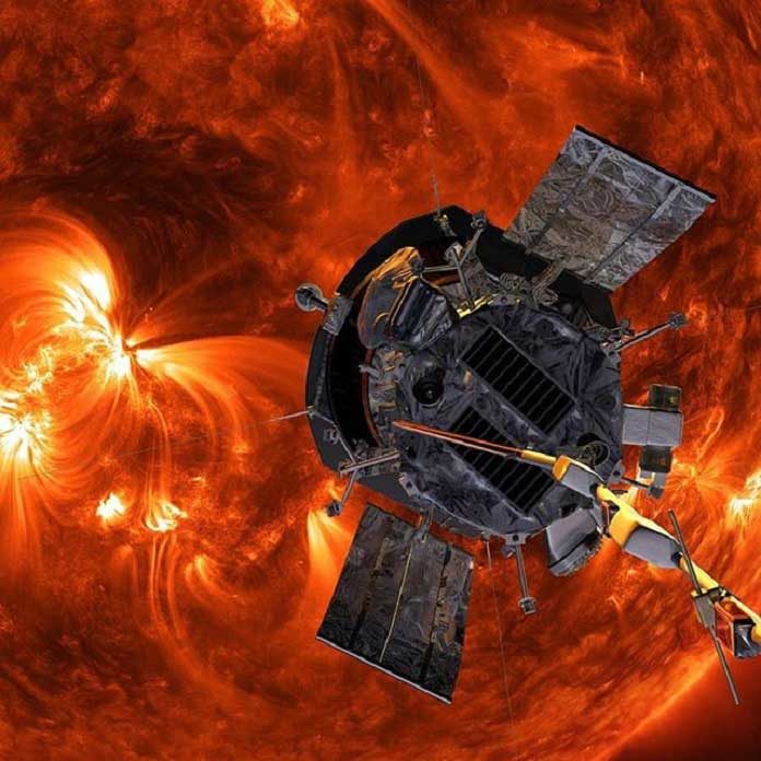 Illustration of Parker Solar Probe approaching the Sun. Credit: ​NASA/Johns Hopkins APL/Steve Gribben