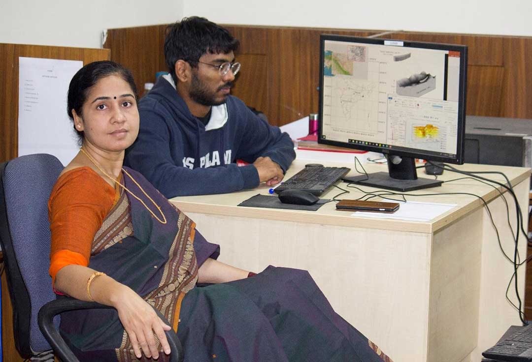 Dr. Shibani K Jha and Harish Puppala at their lab