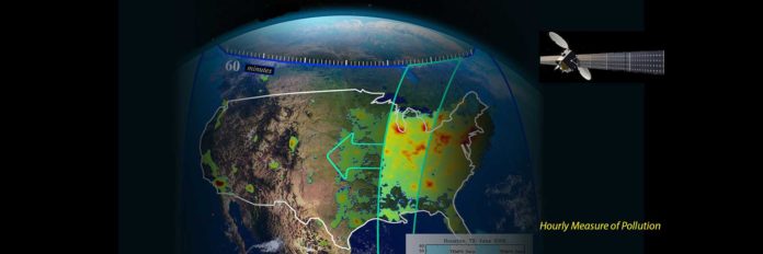 Once in orbit, TEMPO will be the first space-based instrument to monitor major air pollutants across the North American continent hourly during daytime. Credits: SAO