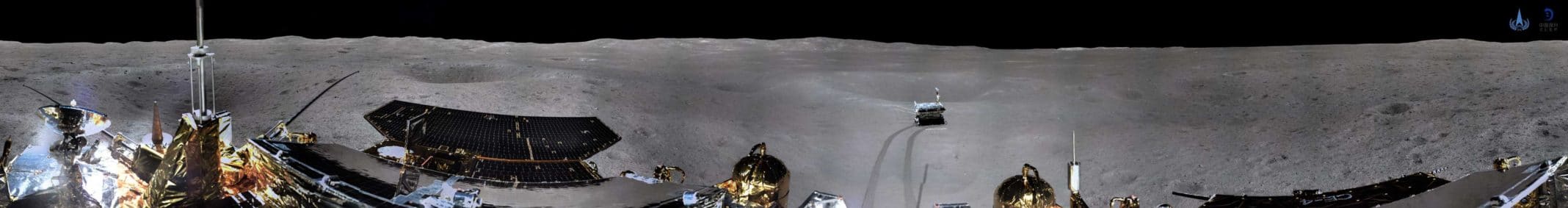 This picture released by the China National Space Administration (CNSA) via CNS shows a 360 degree panoramic image made by China's Chang'e-4 lunar probe on the far side of the moon. (AFP)