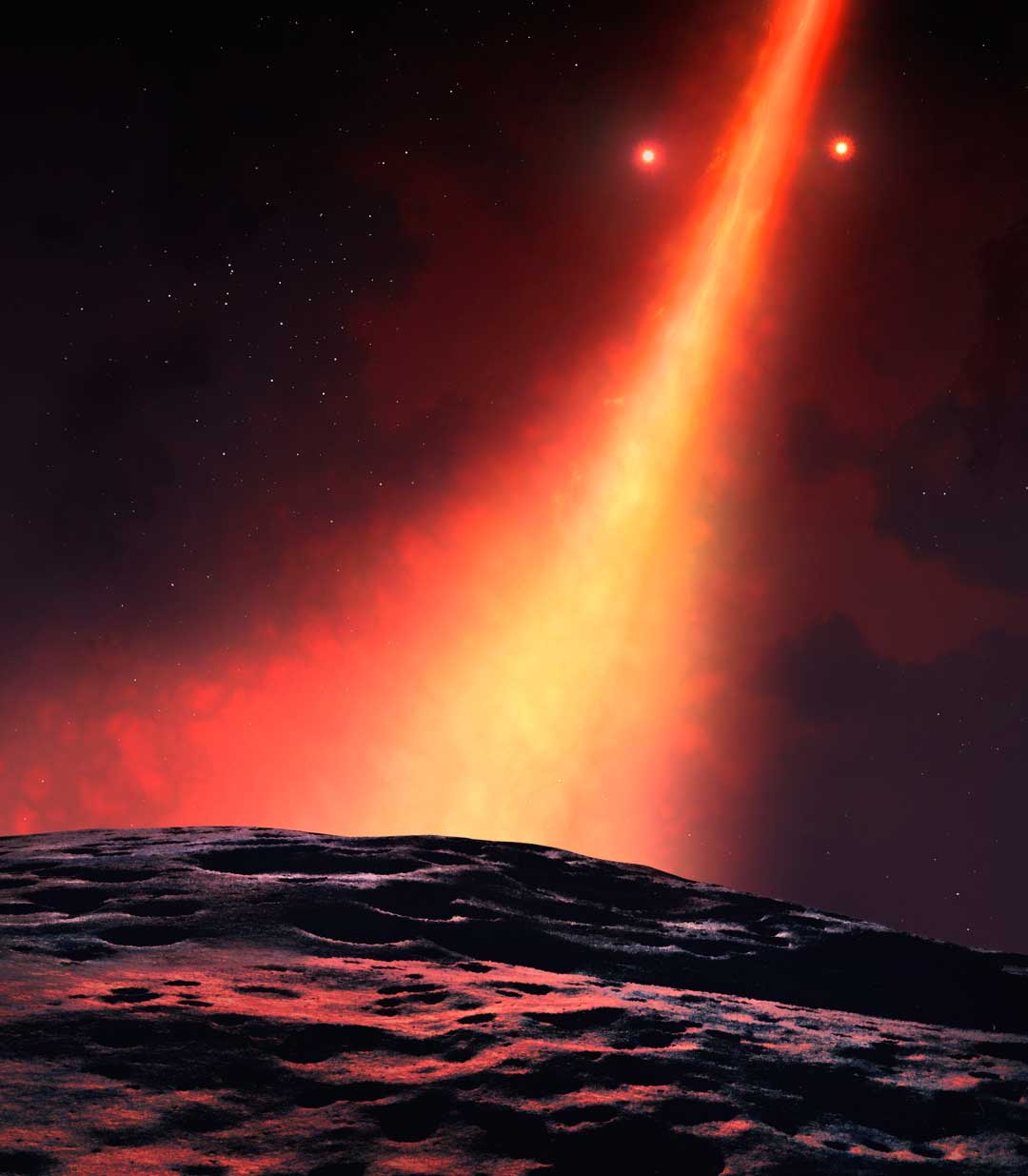 This double star system is flips planet-forming disk into pole position