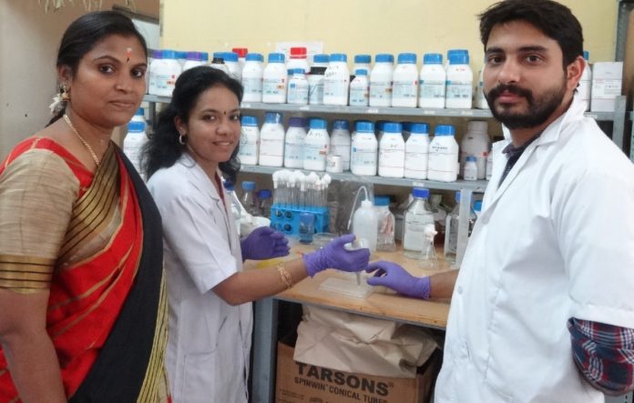Researchers at their lab in Madurai Kamaraj University