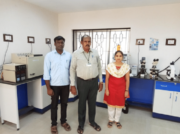 Venkidusamy Keerthika, Prof. Muthuswami Ruby Rajan and Angamuthu Ananth(Left to right)