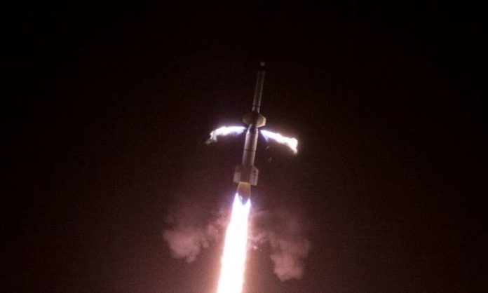 The Rocket Experiment for Neutral Upwelling 2 (RENU2) launch from Norway. Photo credit: NASA