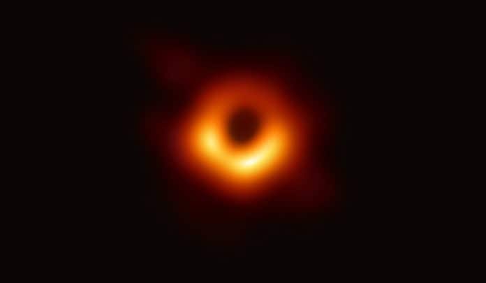 First image of a black hole, using Event Horizon Telescope observations of the center of the galaxy M87. Credit: Event Horizon Telescope Collaboration