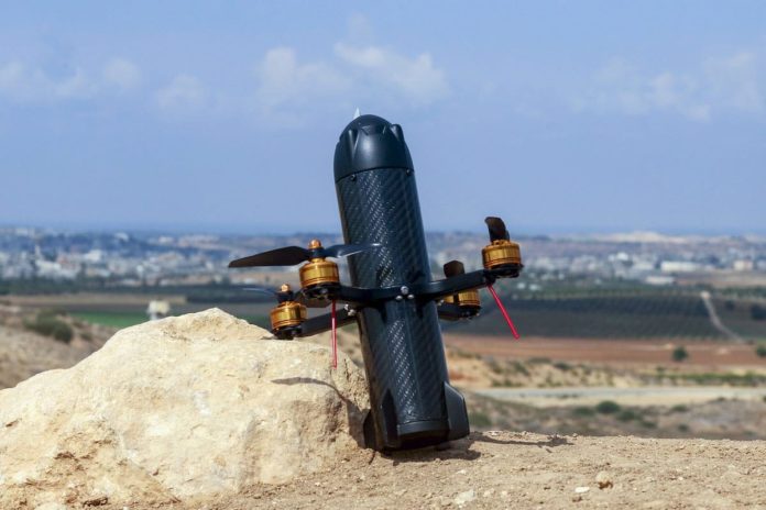 DroneBullet- Hybrid between a Missile and a Quadcopter/ Image: AerialX