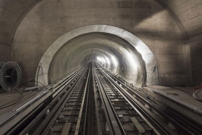 Researchers at EPFL have precisely quantified convection heat transfer in rail tunnels. / Image: EPFL