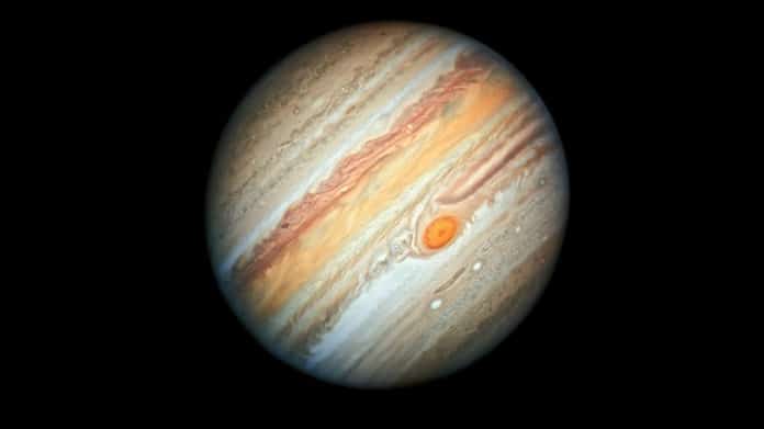 The NASA/ESA Hubble Space Telescope reveals the intricate, detailed beauty of Jupiter’s clouds in this new image taken on 27 June 2019 by Hubble’s Wide Field Camera 3, when the planet was 644 million kilometres from Earth — its closest distance this year. The image features the planet’s trademark Great Red Spot and a more intense colour palette in the clouds swirling in the planet’s turbulent atmosphere than seen in previous years. The observations of Jupiter form part of the Outer Planet Atmospheres Legacy (OPAL) programme. Credit: NASA, ESA, A. Simon (Goddard Space Flight Center), and M.H. Wong (University of California, Berkeley)