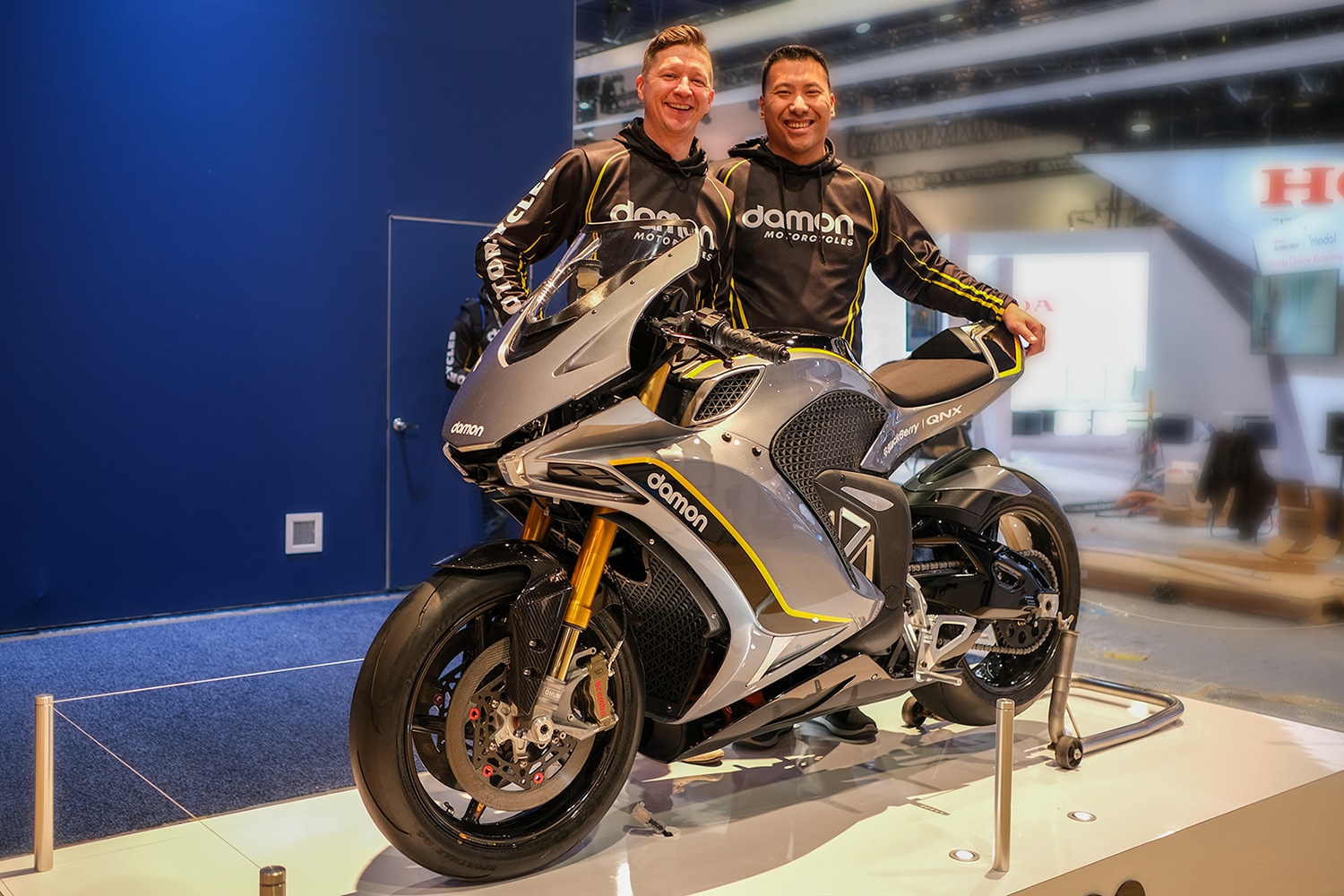 The Damon Motorcycles officially presented the Hypersport HS at CES in Las Vegas.