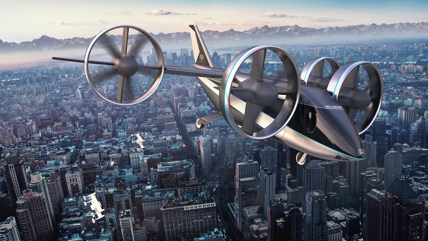 The latest Bell Nexus air taxi.