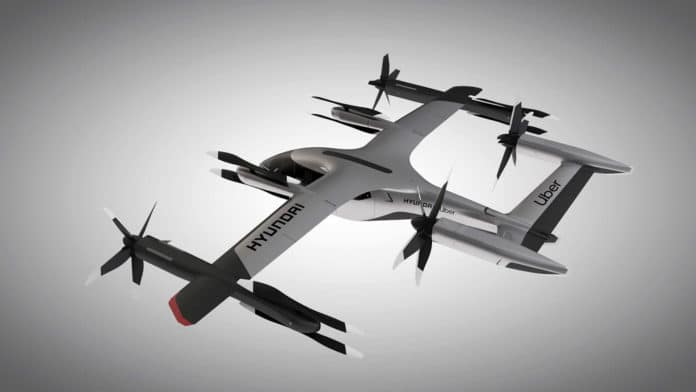 Hyundai to develop a four-seat electric flying taxi model.