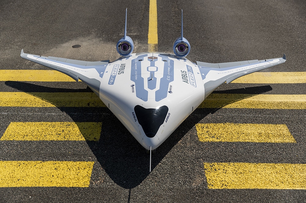 It features an innovative design - known as a “blended wing body.”