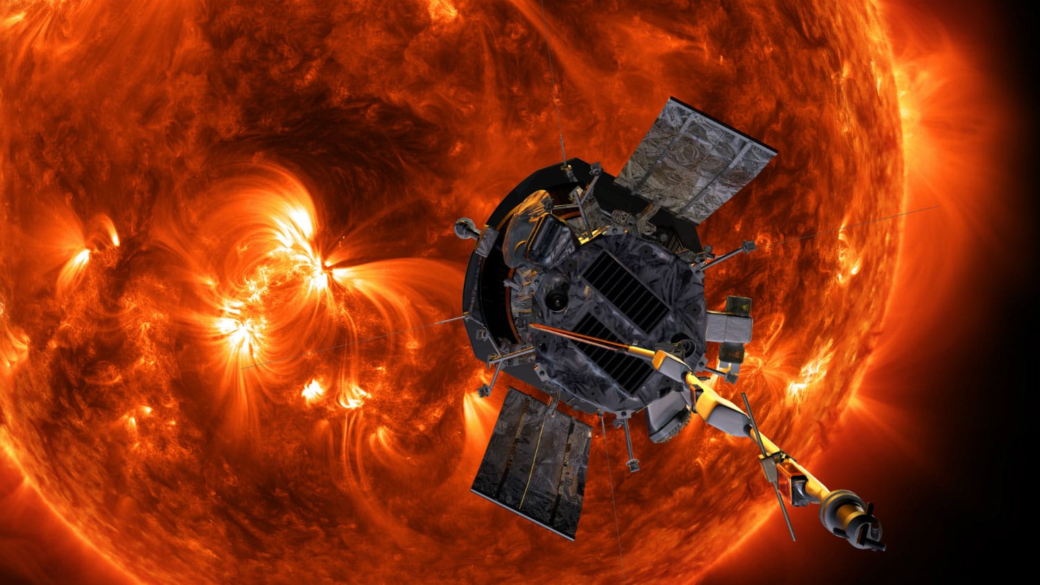Illustration of Parker Solar Probe approaching the Sun. Credit: NASA/Johns Hopkins APL/Steve Gribben