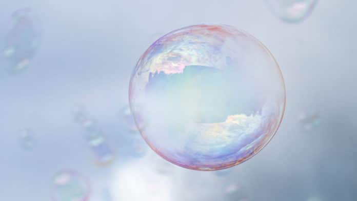 Scientists measured the popping sound of a bursting soap bubble