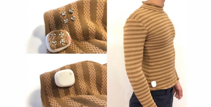 The conformable garment ensures robust sensor-to-skin contact while keeping the clothing comfortable. A detachable wireless module allows you to easily charge and wash the garment. Image: MIT