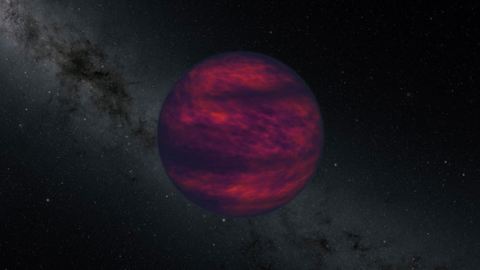 This artist's concept shows a brown dwarf, an object that is at least 13 times the mass of Jupiter but not massive enough to begin nuclear fusion in its core, which is the defining characteristic of a star. Scientist using NASA's Spitzer Space Telescope recently made the first ever direct measurement of wind on a brown dwarf.