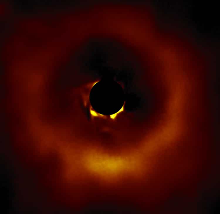 Circumstellar disk around star TWA 7, one of 26 disks observed by the Gemini Planet Imager.
