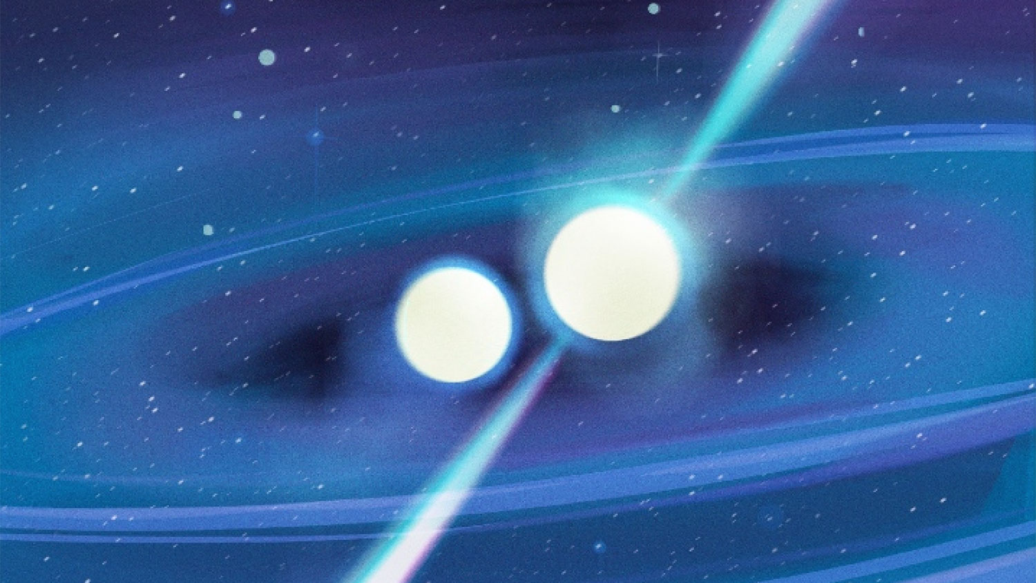 Concept art of double neutron star system