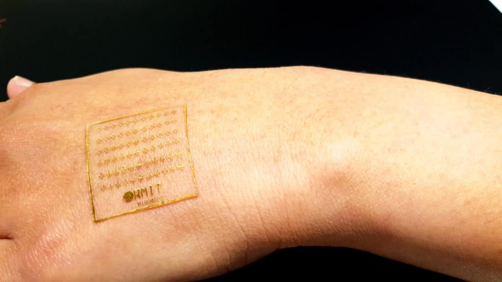 The functional prototypes developed by the RMIT University team deliver the key features of the skin's sensing capability in electronic form