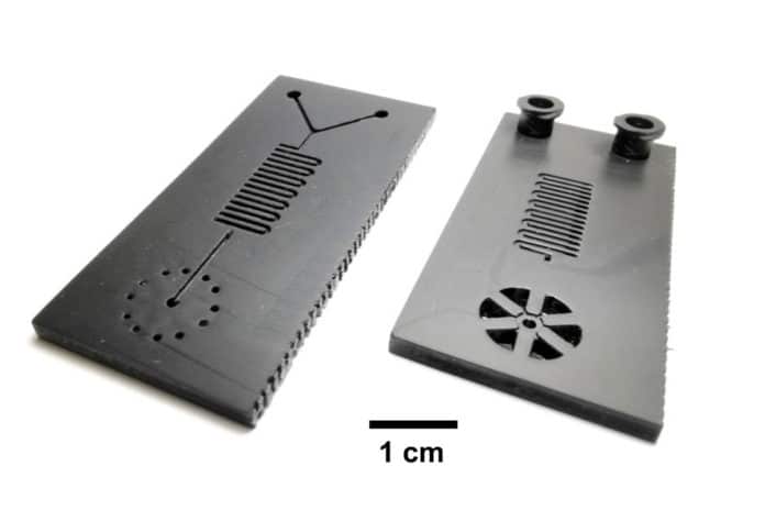 A microfluidic cartridge for a 30-minute COVID-19 test.