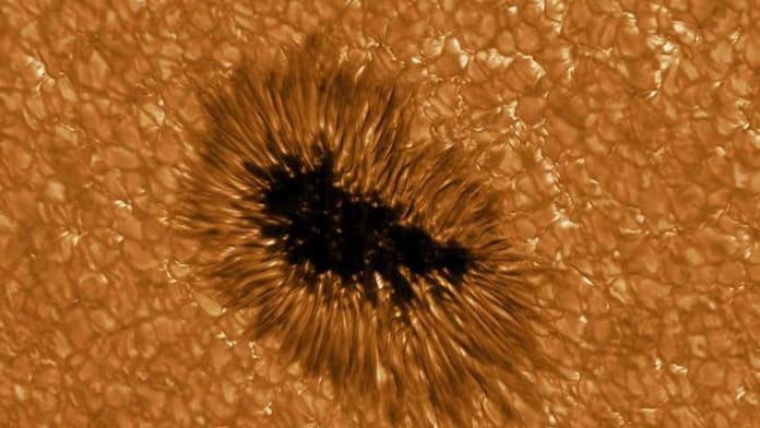 A sunspot observed in high resolution by the GREGOR telescope at the wavelength 430 nm