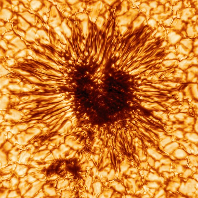 First-ever image of a sunspot
