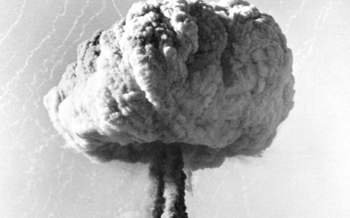 Atomic blast during Operation Buffalo nuclear tests