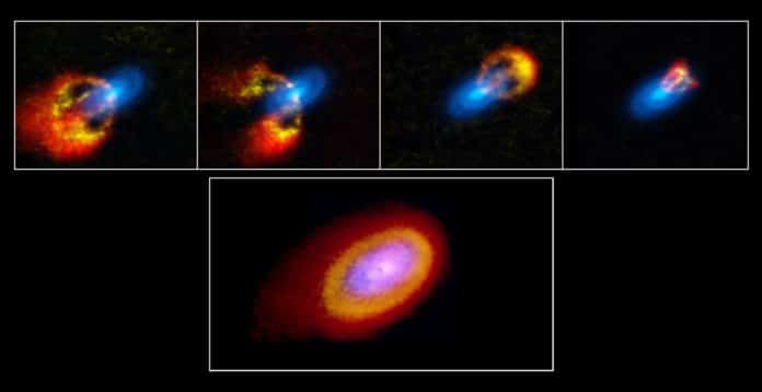 Using gas velocity data, scientists observing Elias 2-27 were able to directly measure the mass of the young star’s protoplanetary disk and also trace dynamical perturbations in the star system
