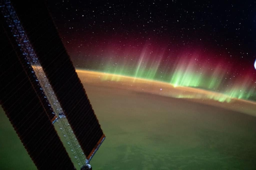 Image showing green light auroras