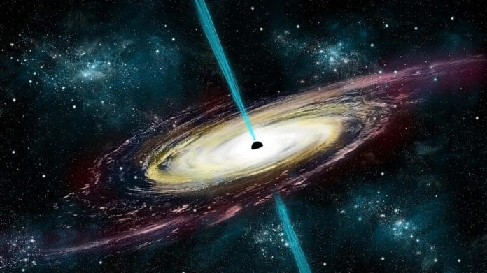 Image showing impression of black hole