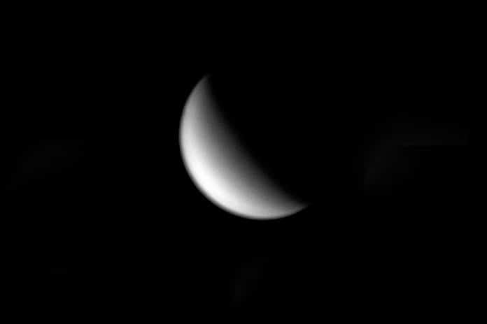 A photo of Venus taken from a telescope. WVU engineers are developing software for aerobots that will explore Venus’ environment.