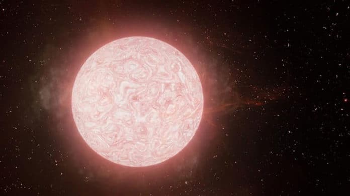 An artist's impression of red supergiant star