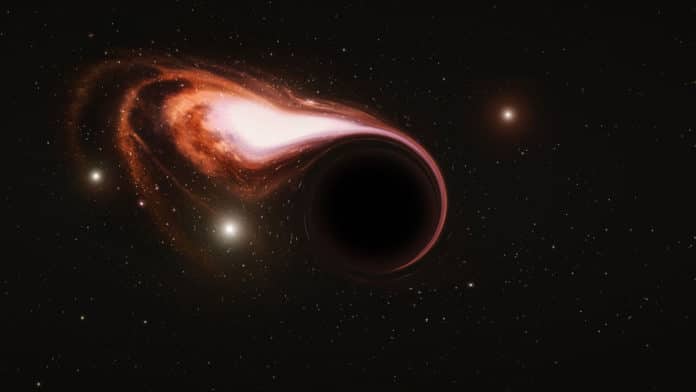Image is artistic representation of black hole