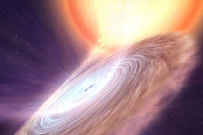Powerful warm winds seen blowing from a neutron star