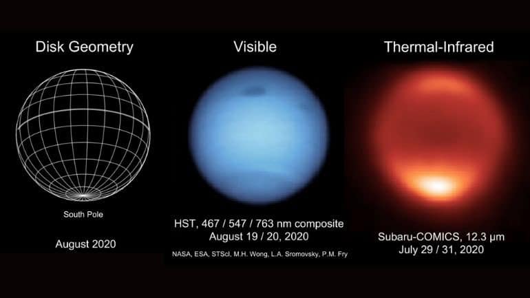 Neptune as seen in visible light
