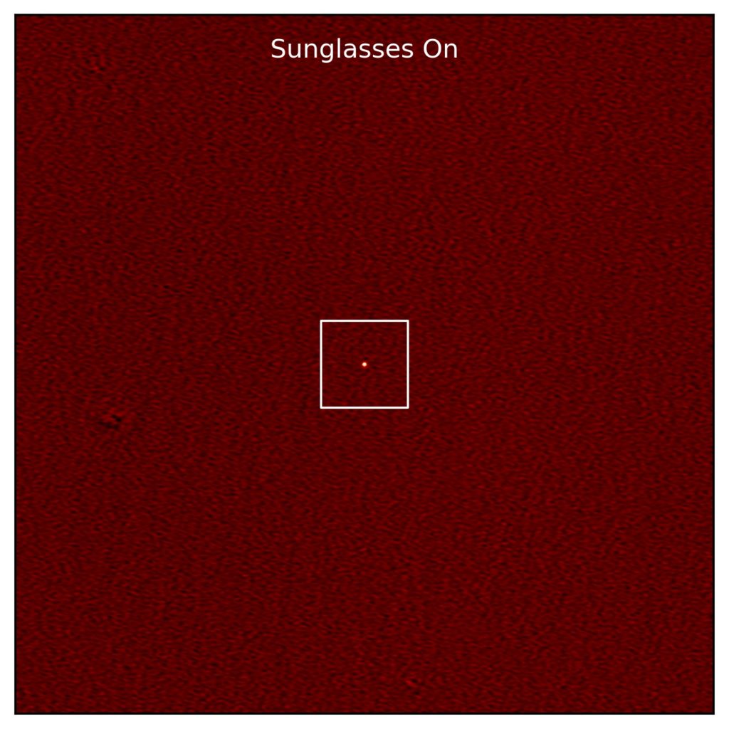 field of view with 'sunglasses' on