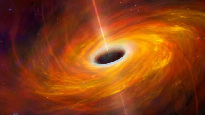Image is illustration of black hole