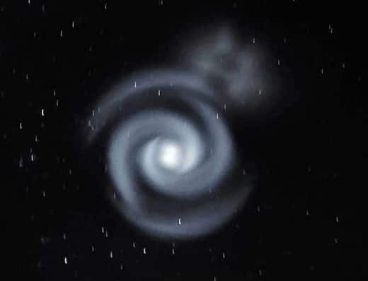 smoke ring looking like a galaxy