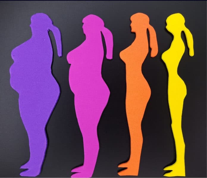 Women body weight loss steps