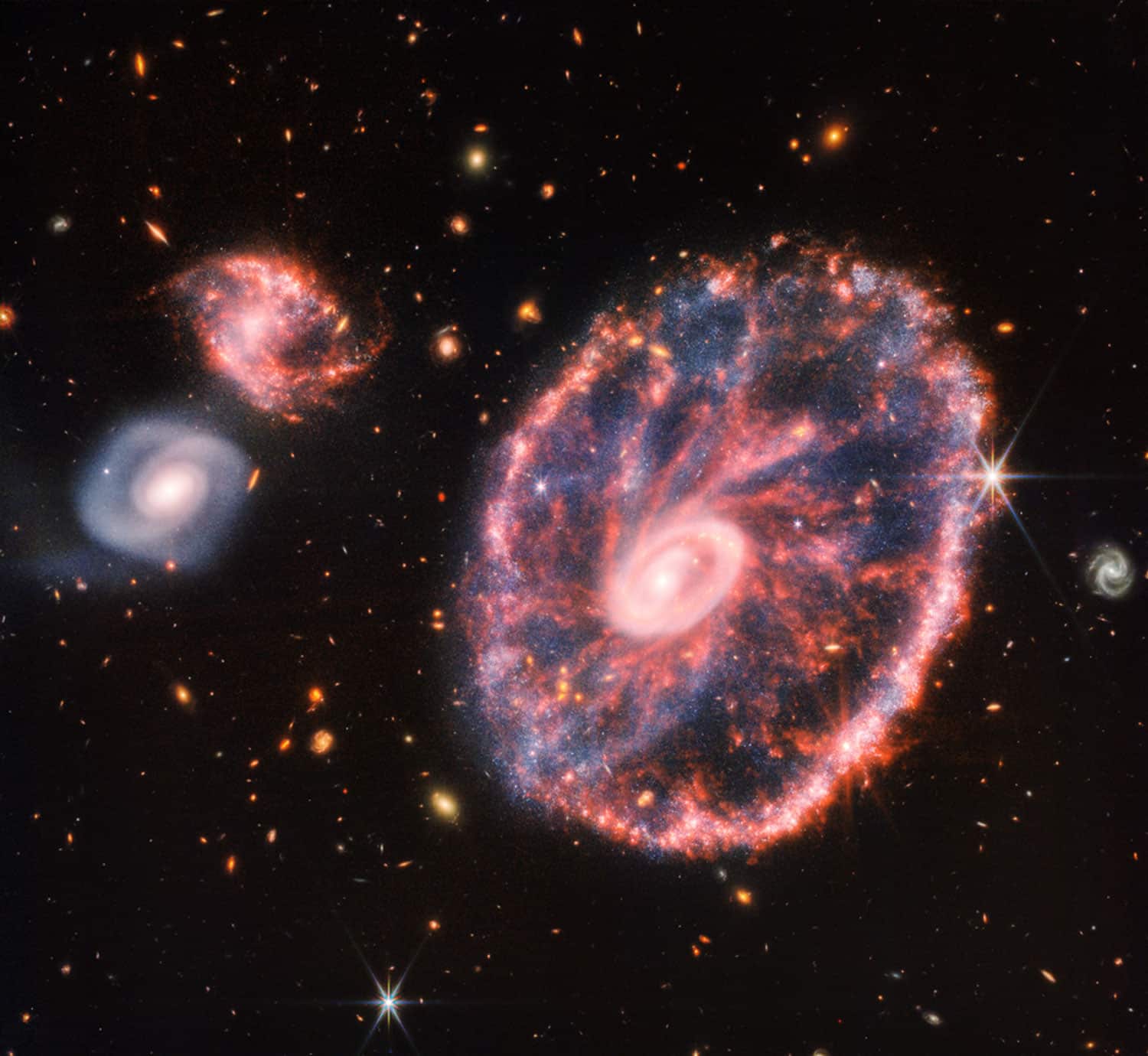 Oszałamiająca: NASA Web przechwytuje galaktykę Cartwell Wheel