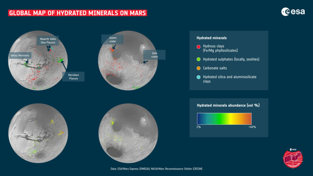 Global map of hydrated minerals on Mars